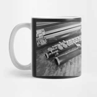 Wooden flute and case Mug